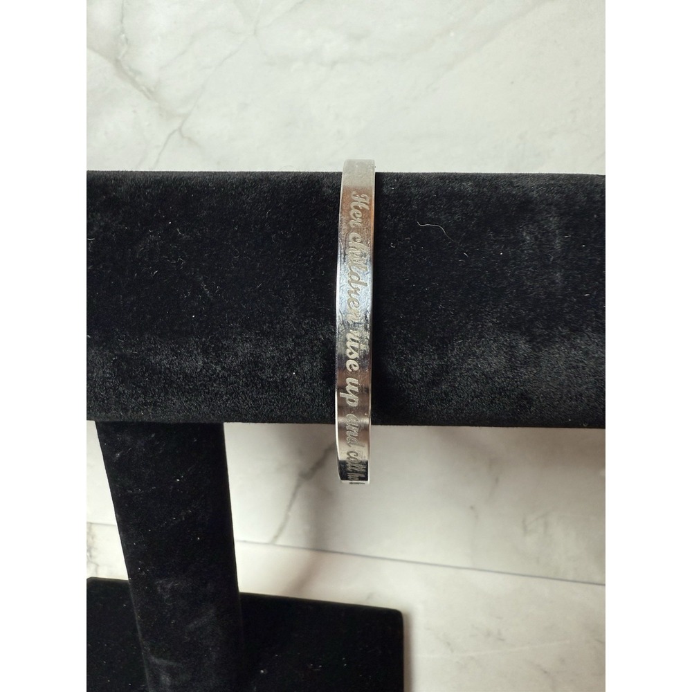 Proverbs‎  31:28 Bangle Christian Scripture Religious Fashion Bracelet
